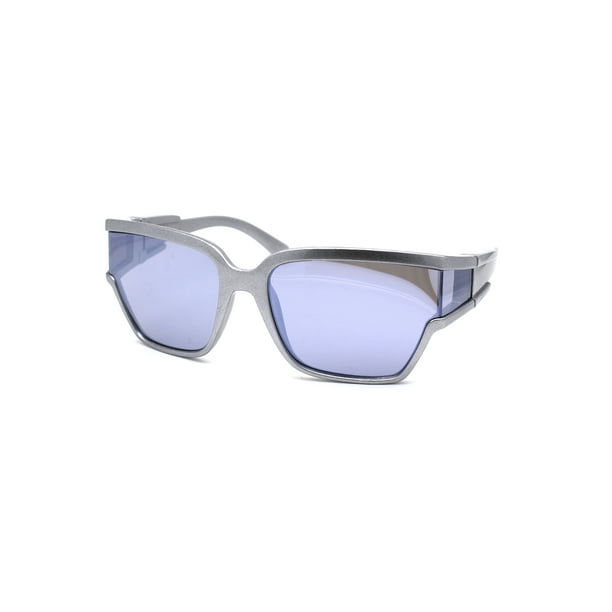 Womens Side Visor Shield Mirror Lens Plastic Funky Sunglasses Womens Side Visor Shield Mirror Lens Plastic Funky Sunglasses